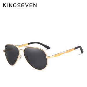 KINGSEVEN Aluminum Gold Sunglasses Women