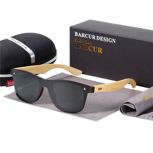 BARCUR Natural Bamboo Sunglasses